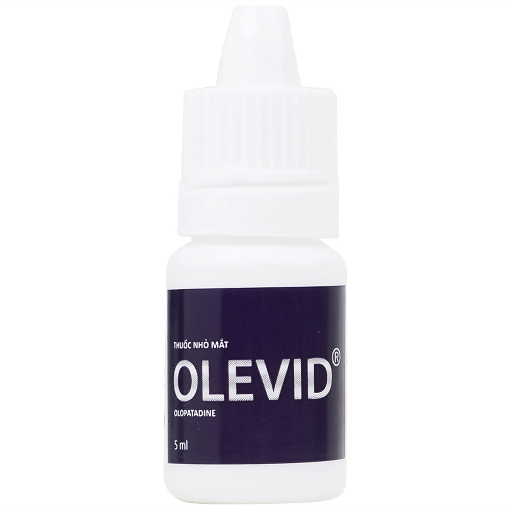 Hình ảnh Thuốc nhỏ mắt Olevid Olopatadine 5ml Merap điều trị triệu chứng ngứa mắt của bệnh viêm kết mạc dị ứng
