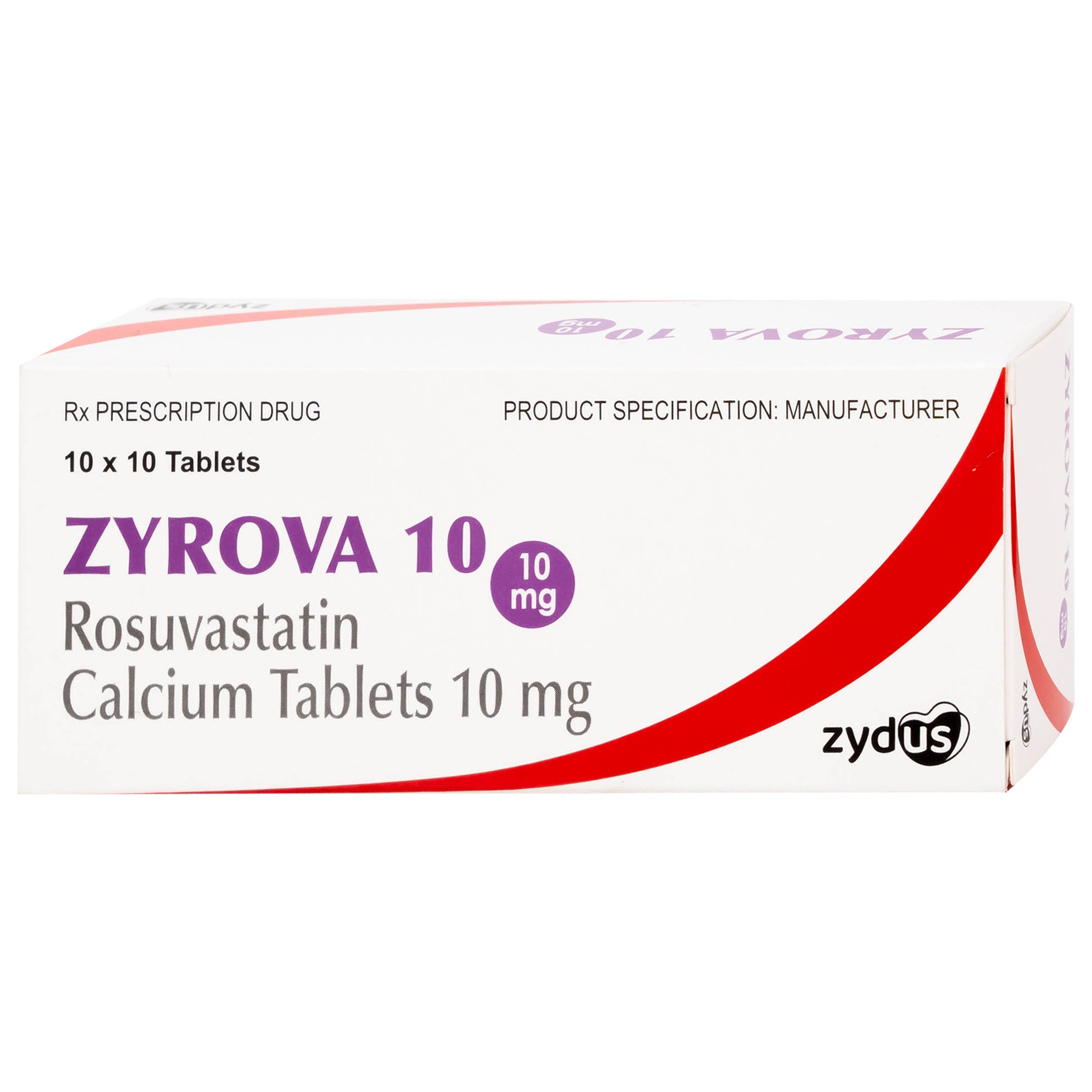 Hình ảnh Thuốc Zyrova 10 Zydus điều trị cholesterol cao trong máu (10 vỉ x 10 viên)