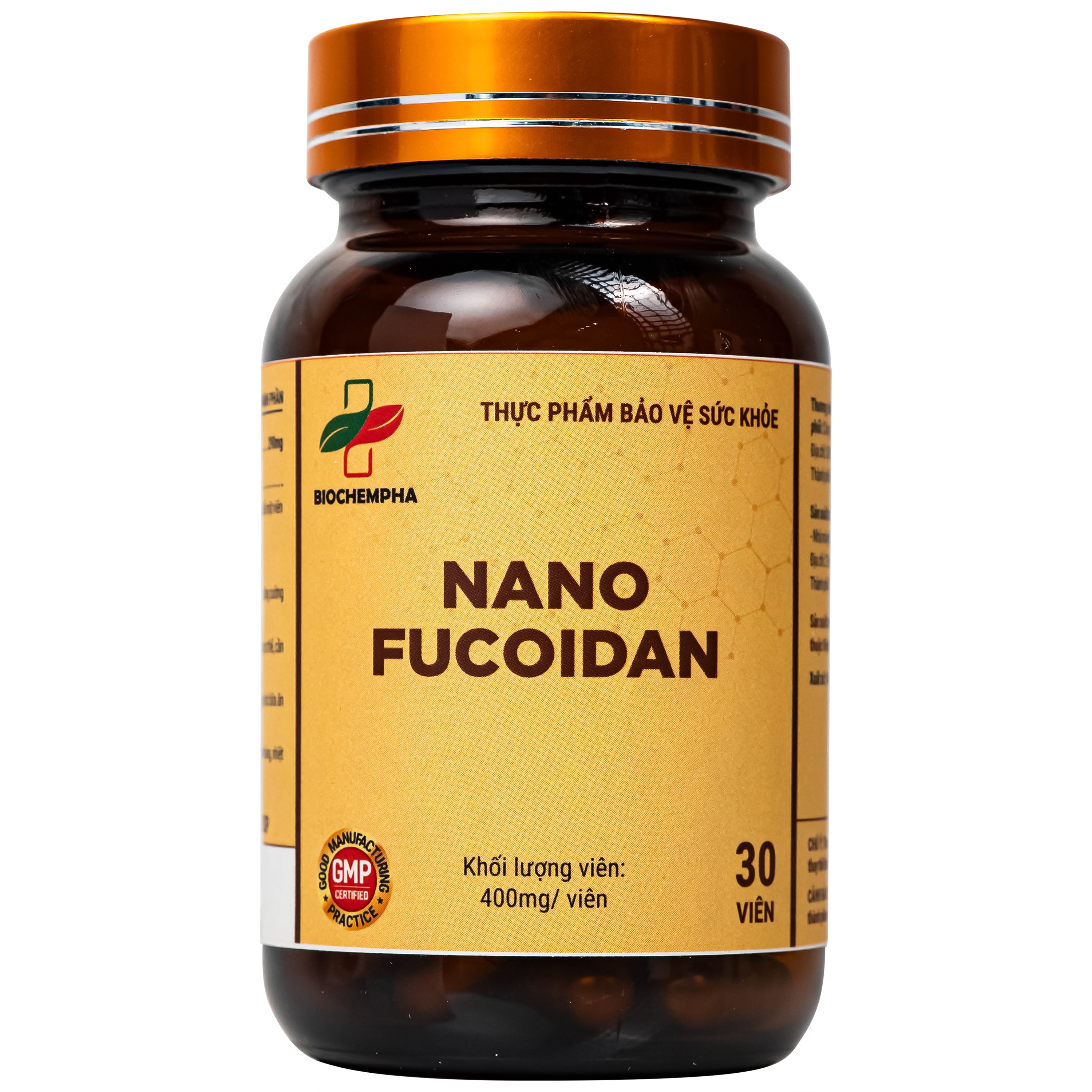 Hình ảnh Viên uống hỗ trợ chống oxy hóa, hạn chế gốc tự do, tăng cường sức khỏe Nano Fucoidan Biochempha 30v