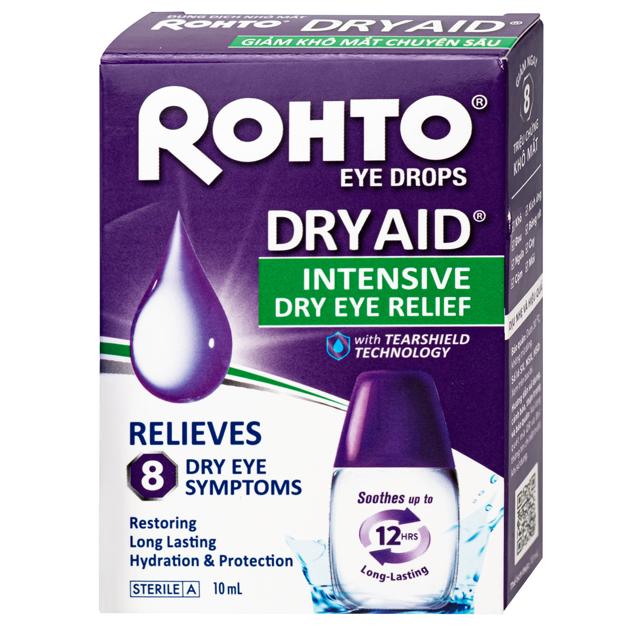 Hình ảnh Nhỏ Mắt Rohto Dry Aid 10Ml Cấp Ẩm Bảo Vệ Mắt Khỏi Các Triệu Chứng Khô Mắt