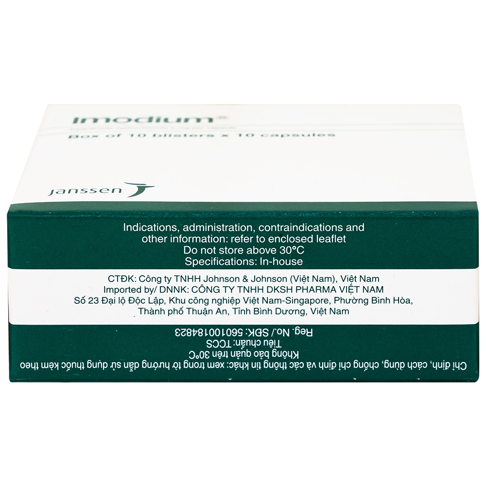 Hình ảnh Thuốc Imodium 2mg Janssen điều trị tiêu chảy cấp tính (10 vỉ x 10 viên)