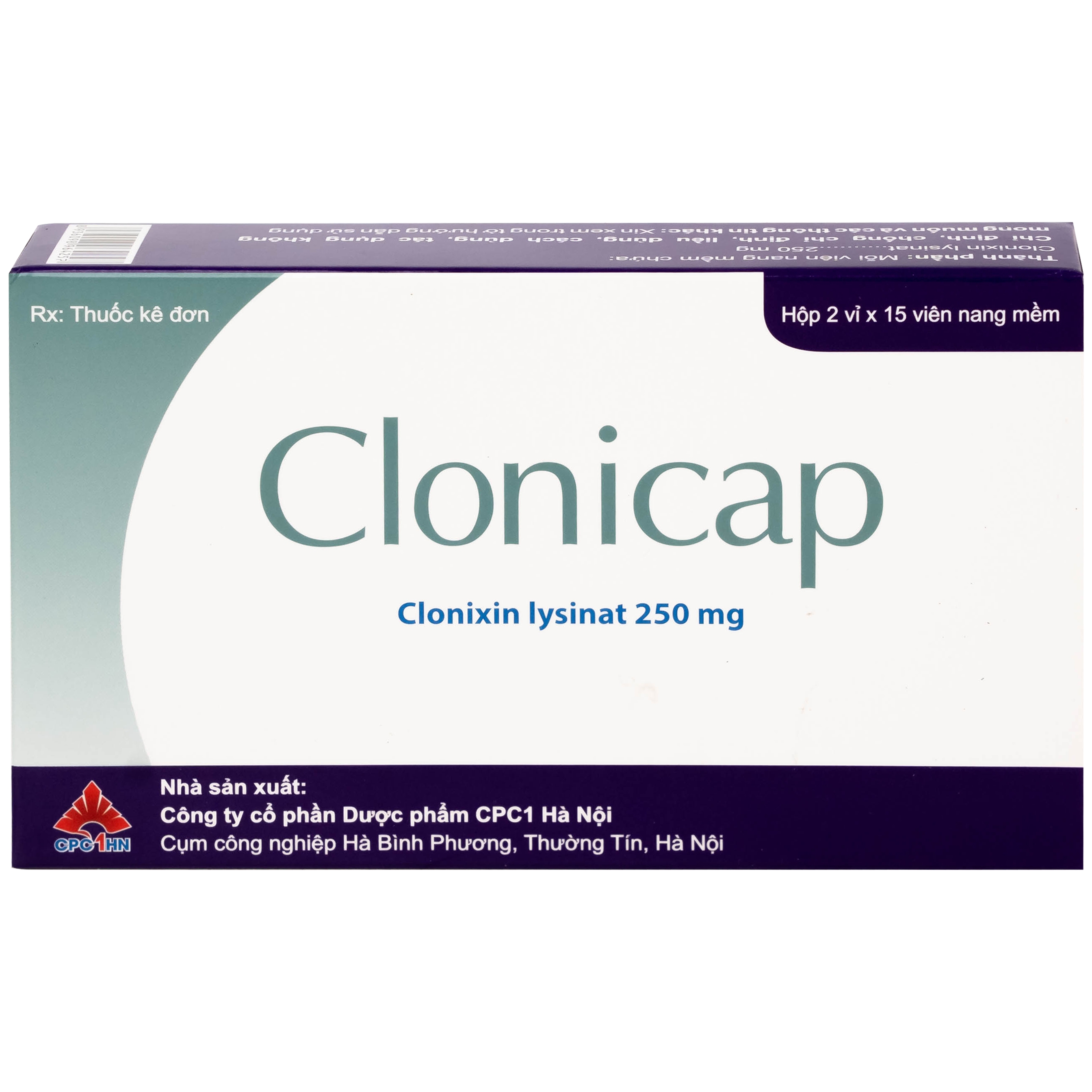 Hình ảnh Thuốc Clonicap 250mg CPC1HN điều trị viêm khớp dạng thấp, đau cơ (2 vỉ x 15 viên)