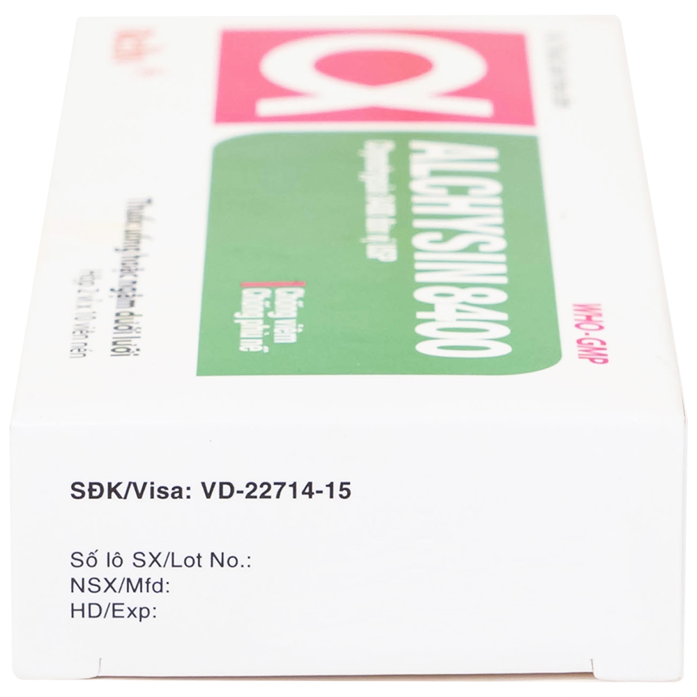 Hình ảnh Thuốc Alchysin 8400 Reliv điều trị các trường hợp phù nề sau chấn thương (2 vỉ x 10 viên)