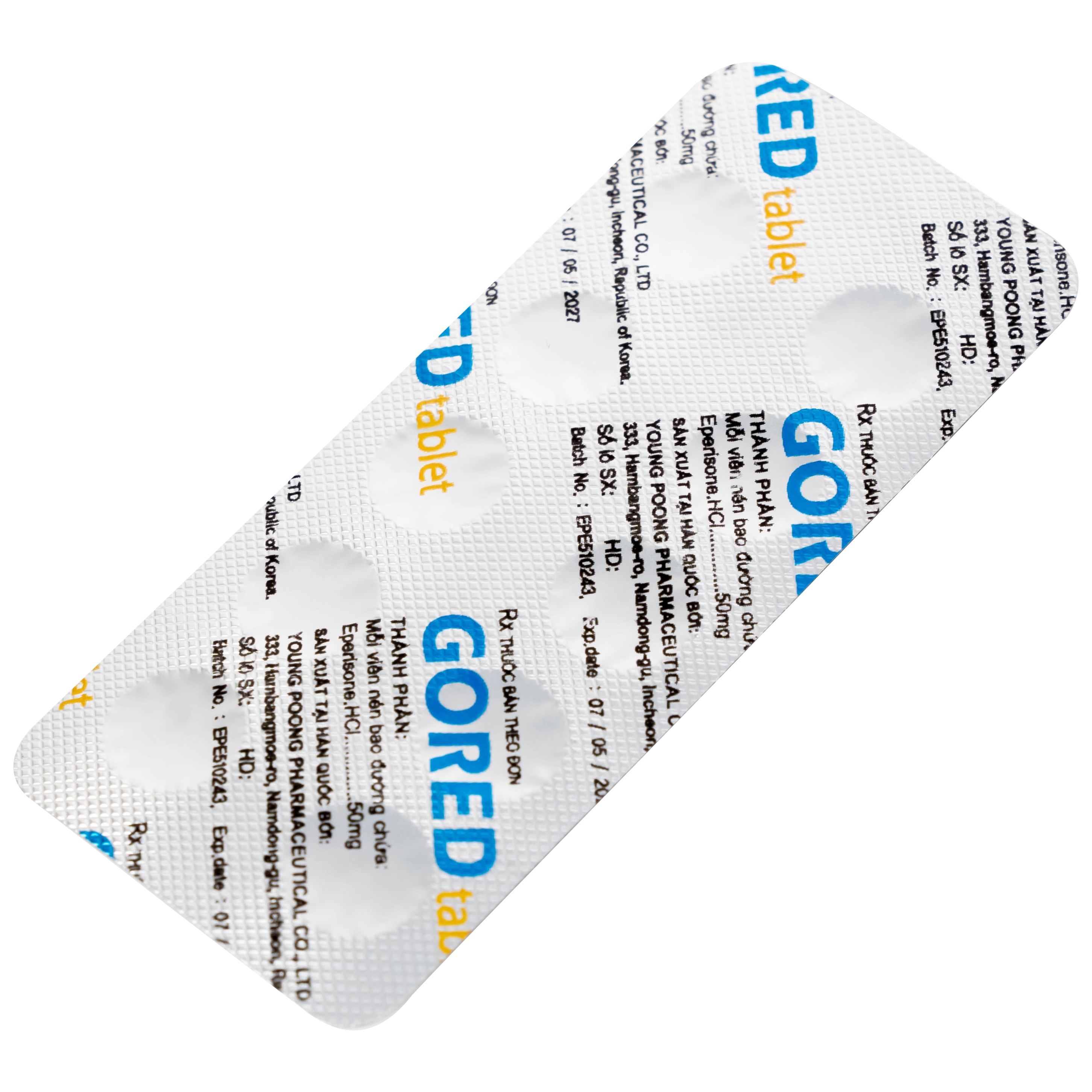 Hình ảnh Thuốc Gored 50mg Young Poong điều trị hội chứng đốt sống cổ, viêm quanh khớp vai (10 vỉ x 10 viên)