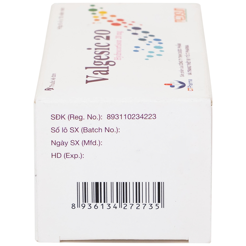 Hình ảnh Valgesic 20mg Medisun liệu pháp thay thế tăng sản lượng thận ở trẻ (6 vỉ x 10 viên)