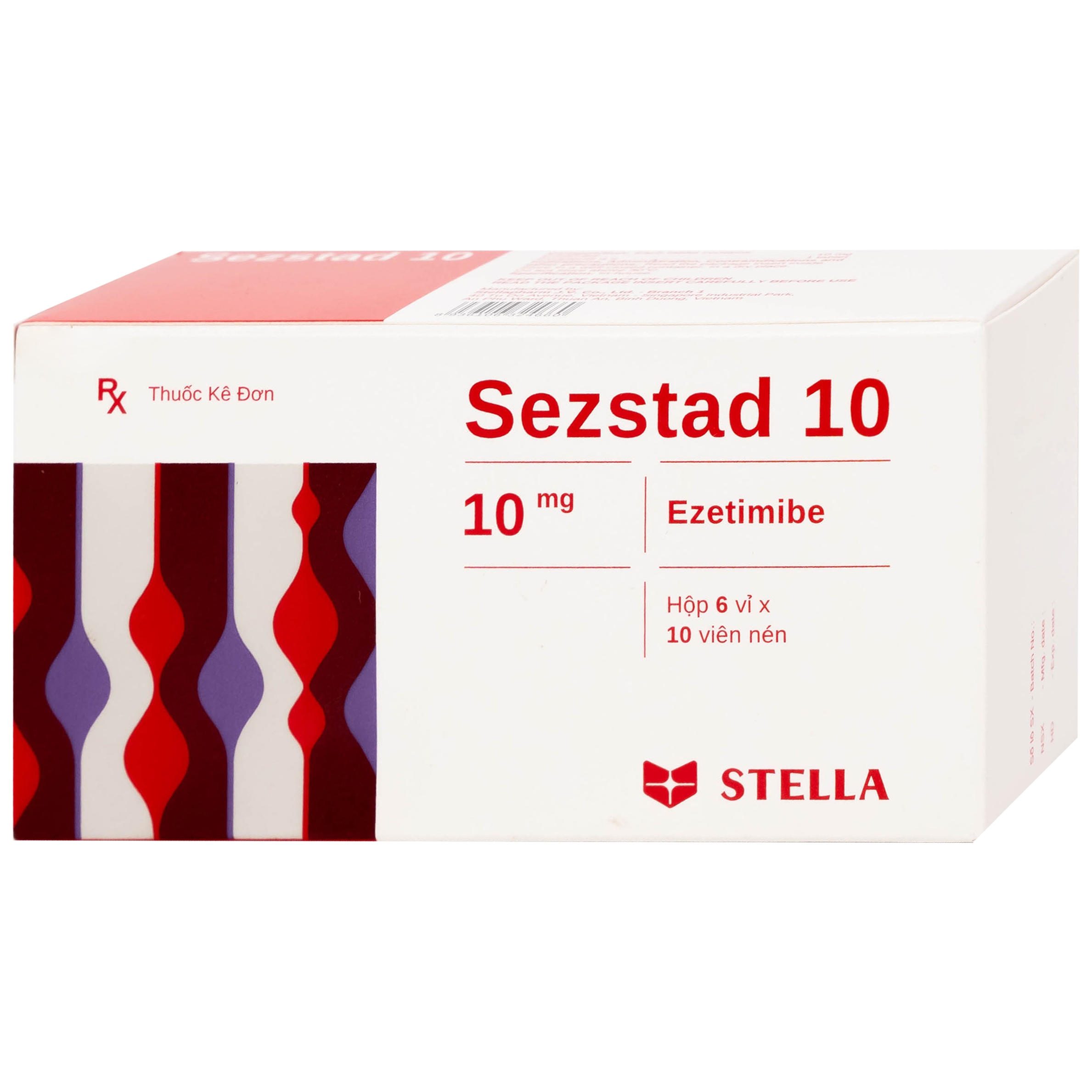 Hình ảnh Thuốc Sezstad 10 Stella điều trị tăng cholesterol máu nguyên phát (6 vỉ x 10 viên)