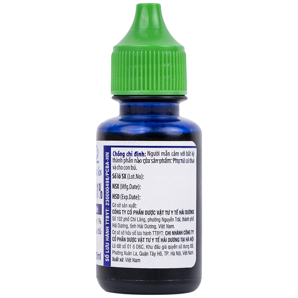 Hình ảnh Dung dịch sát khuẩn Xanh Methylen 1% HDpharma sát khuẩn, điều trị nhiễm virus ngoài da (20ml)