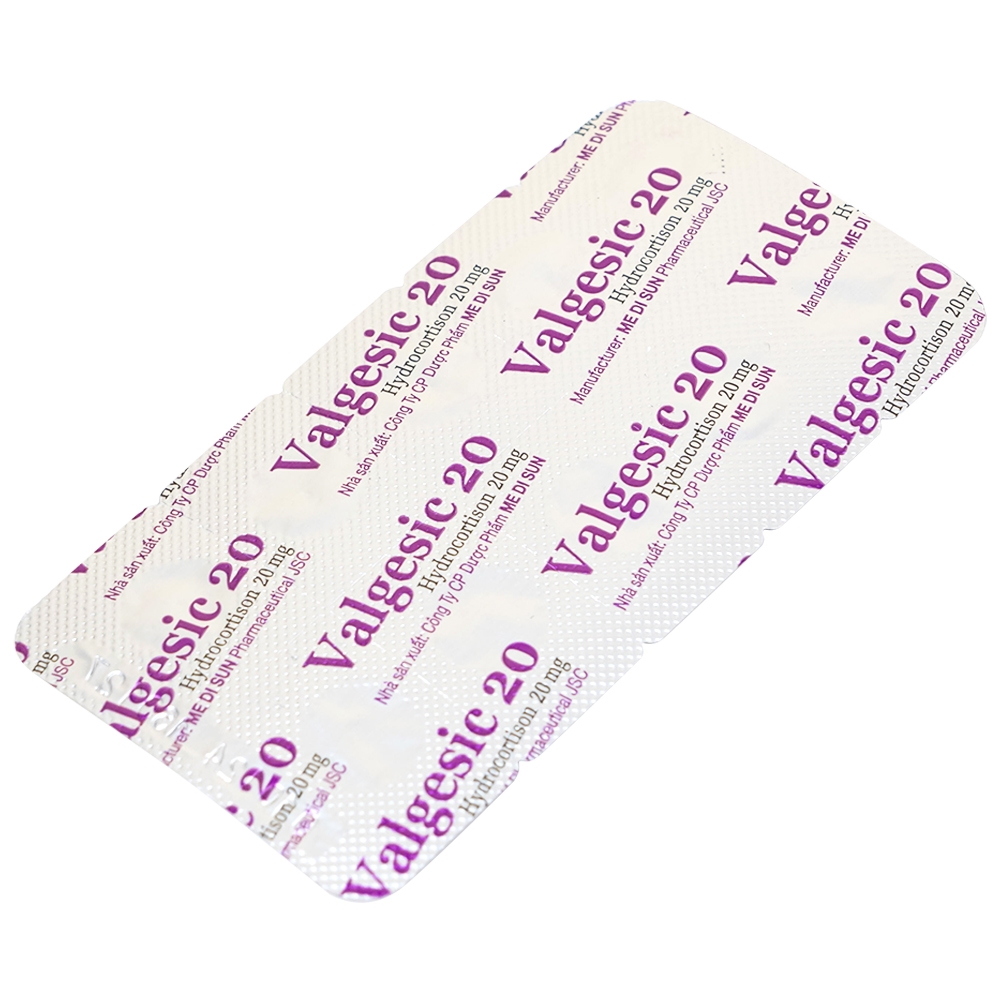 Hình ảnh Valgesic 20mg Medisun liệu pháp thay thế tăng sản lượng thận ở trẻ (6 vỉ x 10 viên)