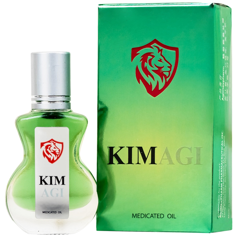 Hình ảnh Dầu gió lăn Kimagi New Agimexpharm làm ấm da vùng xoa, sử dụng khi massage hỗ trợ thư giãn (9ml)