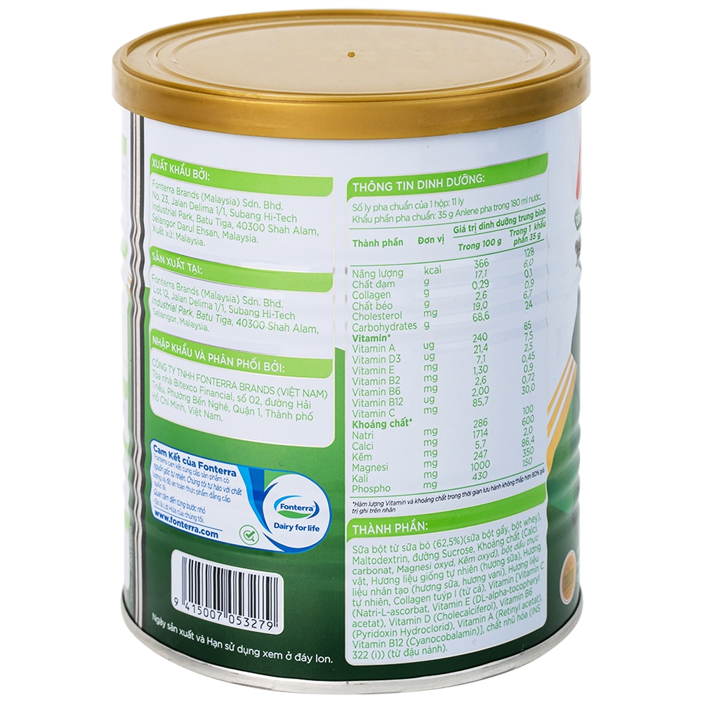 Hình ảnh Sữa Anlene Gold 3X hương vani, ít béo giúp cơ khỏe, xương chắc, khớp linh hoạt (400g)