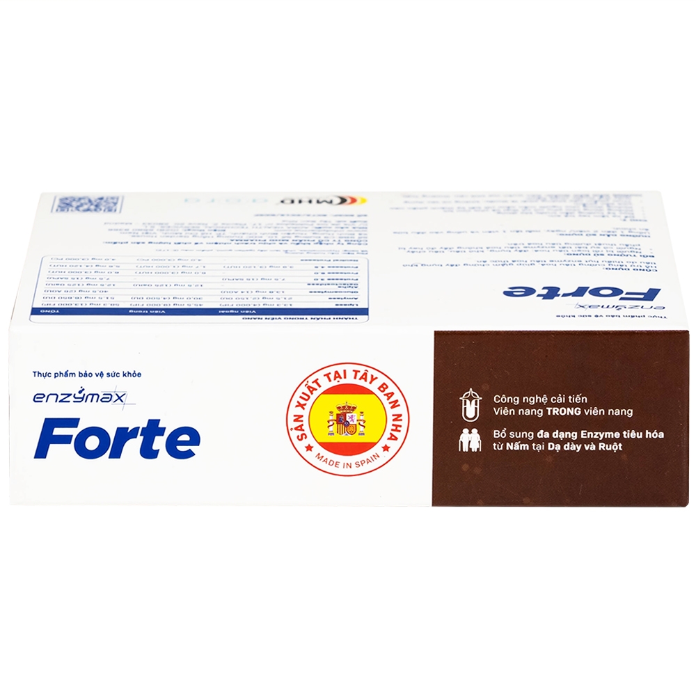 Hình ảnh Viên nang Enzymax Forte MHD hỗ trợ tăng cường tiêu hóa, giảm chứng đầy bụng khó tiêu (2 vỉ x 10 viên)