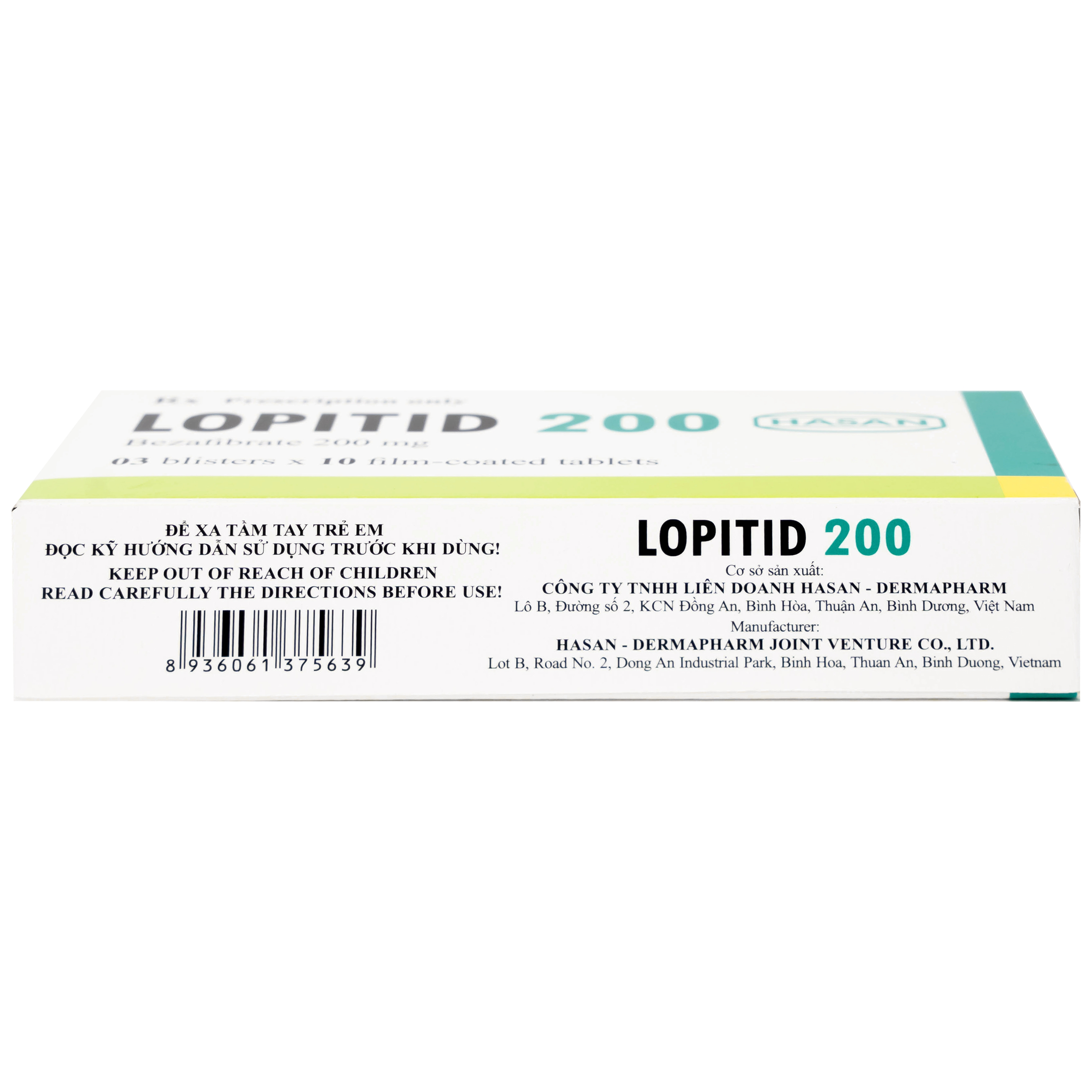 Hình ảnh Thuốc Lopitid 200 Hasan điều trị tăng triglycerid máu nặng (3 vỉ x 10 viên)