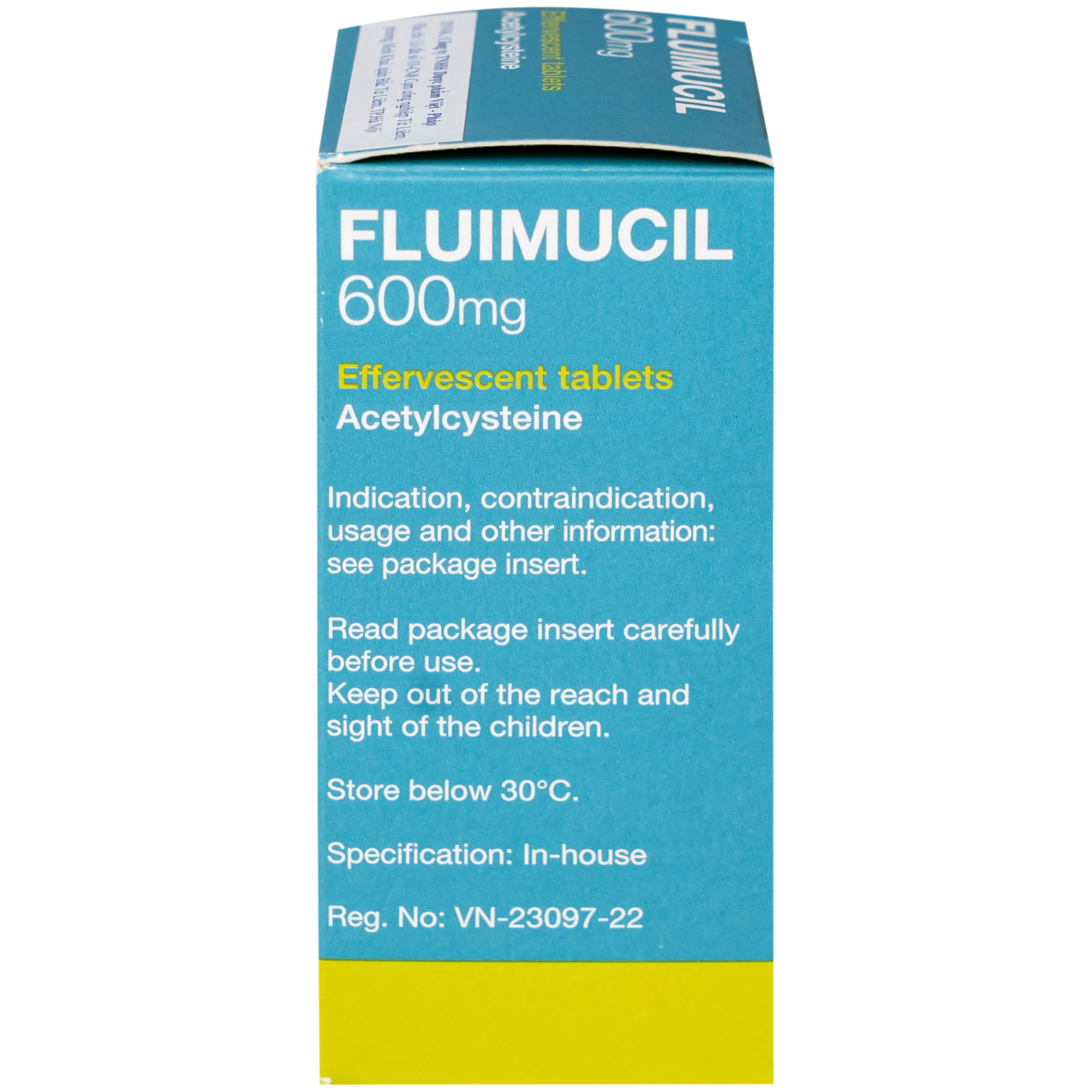 Hình ảnh Thuốc Fluimucil 600mg Zambon điều trị bệnh hô hấp kèm tăng tiết đờm nhày (5 vỉ x 2 viên)