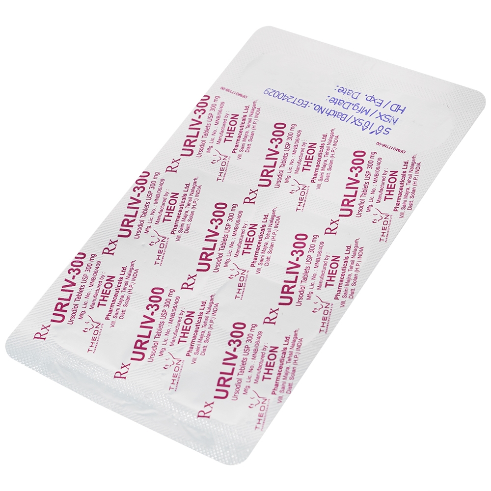 Hình ảnh Thuốc Urliv 300 Theon Pharmaceuticals điều trị làm tan sỏi mật, cải thiện chức năng gan (10 vỉ x 10 viên)