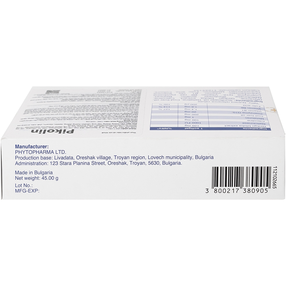 Hình ảnh Viên uống Pikolin Ocavill hỗ trợ tăng tuần hoàn máu não, giảm hình thành cục máu đông (2 vỉ x 15 viên)