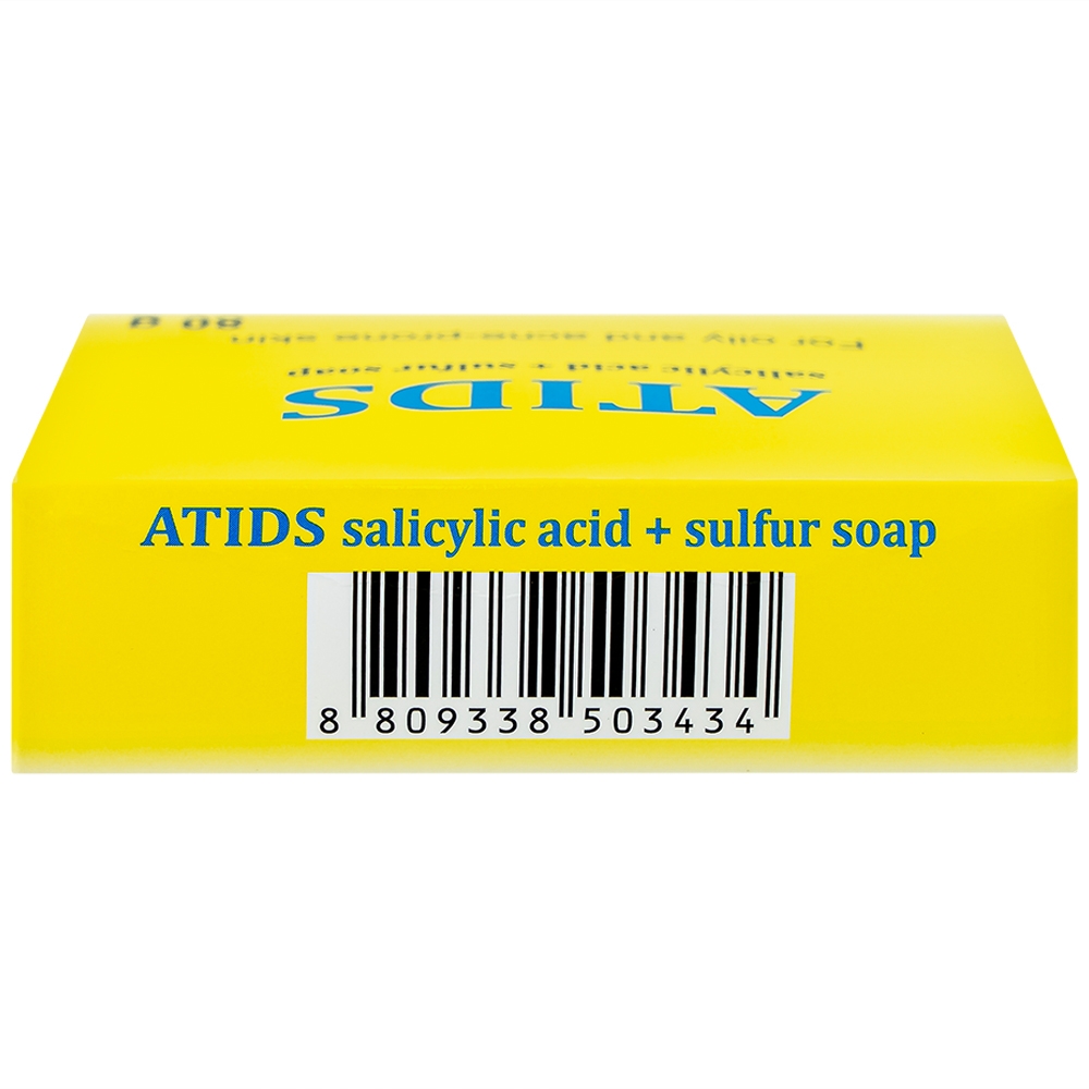 Hình ảnh Xà phòng tắm Atids Salicylic Acid 2% + Sulfur làm sạch da, thích hợp cho da dầu, da mụn (80g)