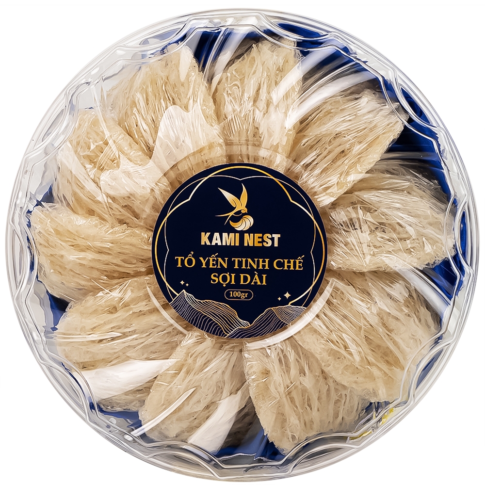 Hình ảnh Tổ yến tinh chế sợi dài Kami Nest bổ dưỡng cho hệ tim mạch, tăng cường hệ thống miễn dịch (100g)