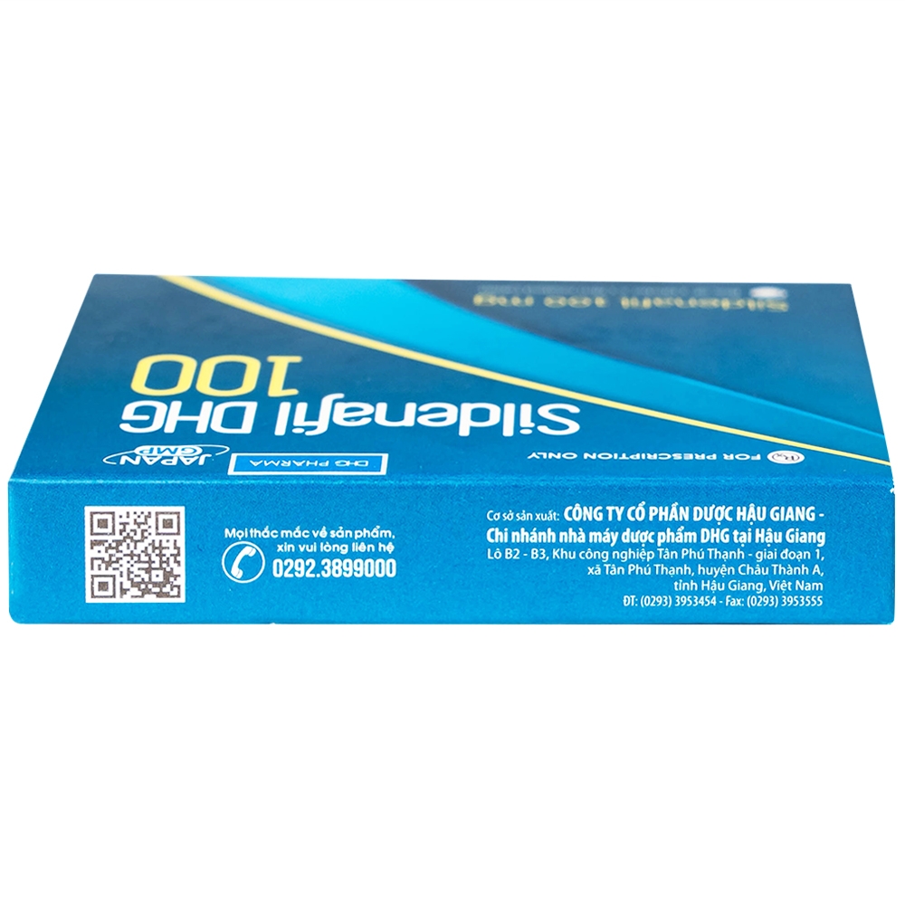 Hình ảnh Thuốc Sildenafil DHG 100 điều trị các rối loạn cương dương (1 vỉ x 1 viên)