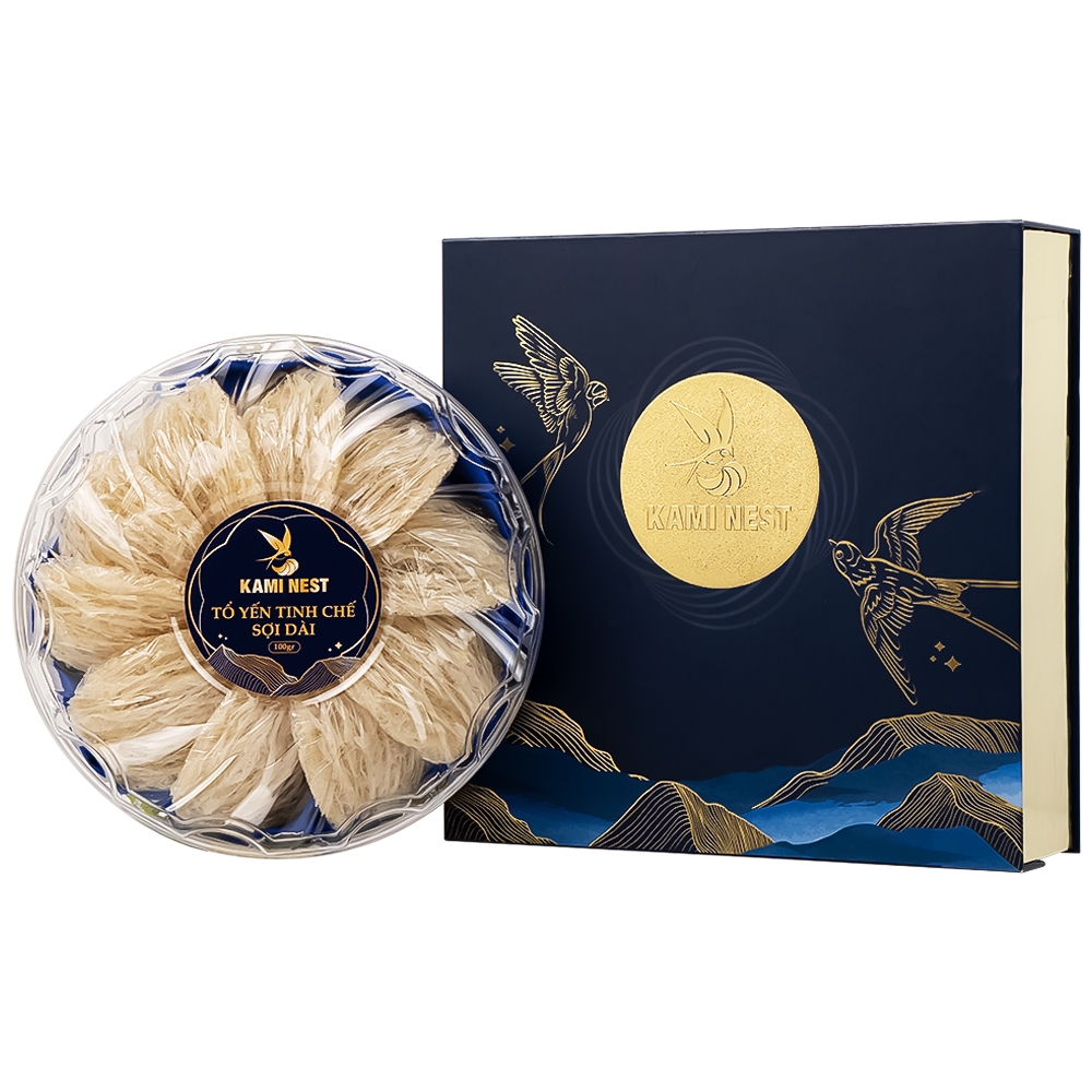 Hình ảnh Tổ yến tinh chế sợi dài Kami Nest bổ dưỡng cho hệ tim mạch, tăng cường hệ thống miễn dịch (100g)