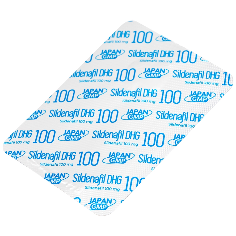 Hình ảnh Thuốc Sildenafil DHG 100 điều trị các rối loạn cương dương (1 vỉ x 1 viên)