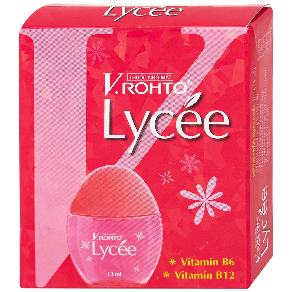 Hình ảnh Thuốc nhỏ mắt V.Rohto Lycée 13ml điều trị đỏ mắt, ngứa mắt, mỏi mắt