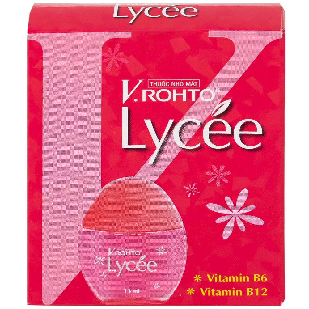 Hình ảnh Thuốc nhỏ mắt V.Rohto Lycée 13ml điều trị đỏ mắt, ngứa mắt, mỏi mắt