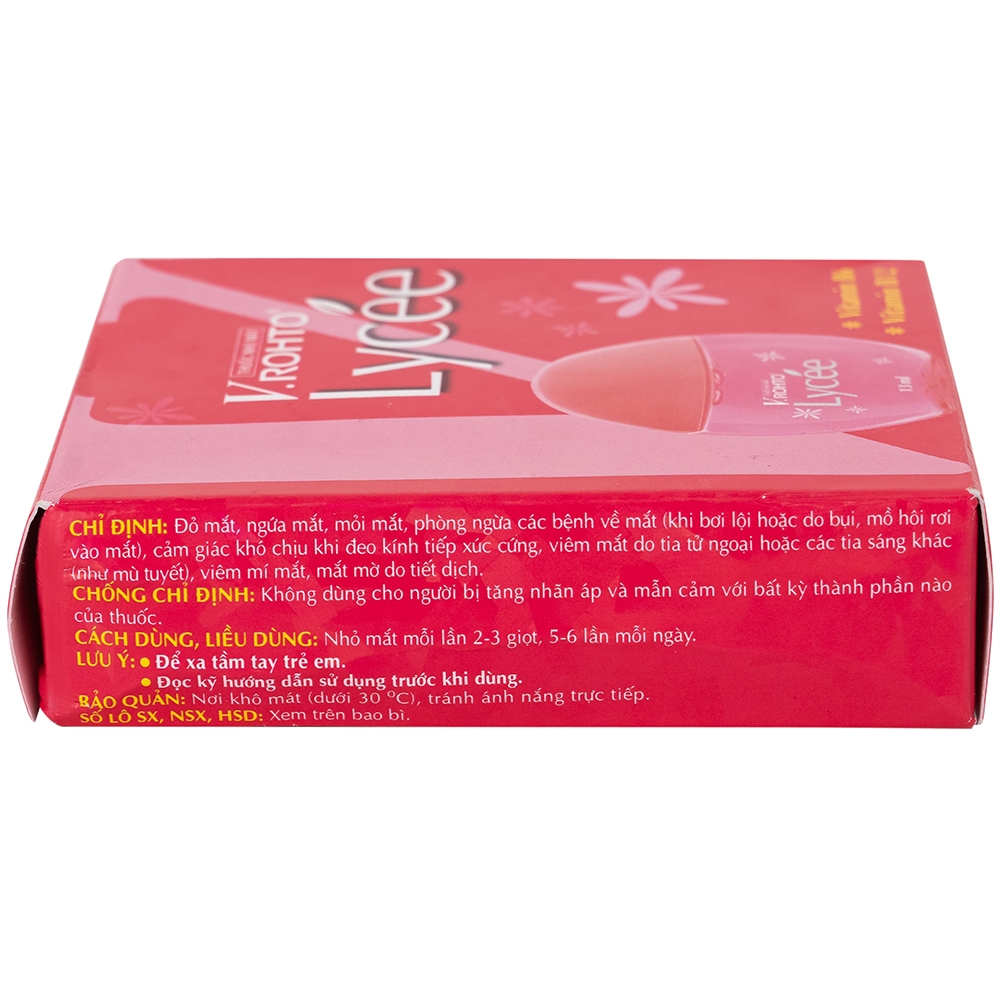 Hình ảnh Thuốc nhỏ mắt V.Rohto Lycée 13ml điều trị đỏ mắt, ngứa mắt, mỏi mắt