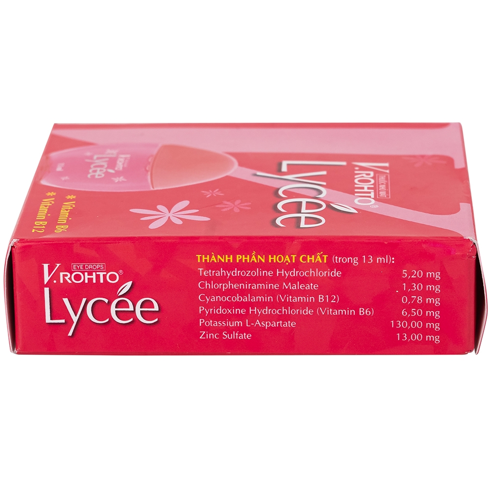 Hình ảnh Thuốc nhỏ mắt V.Rohto Lycée 13ml điều trị đỏ mắt, ngứa mắt, mỏi mắt