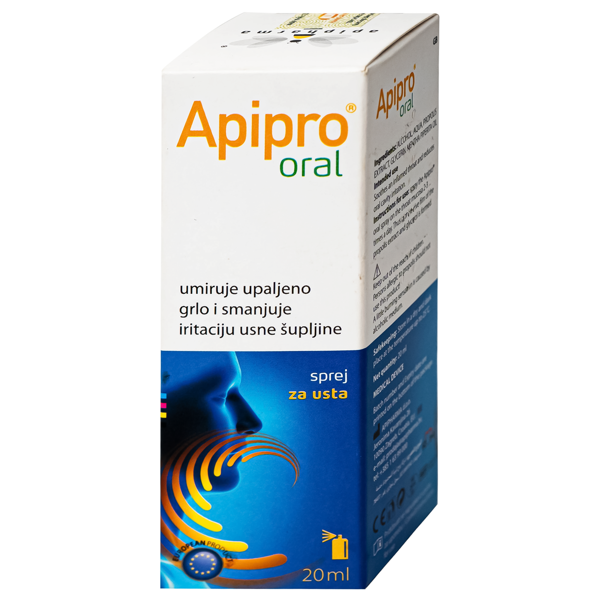Hình ảnh Xịt Họng Apipro Oral 20Ml Làm Dịu Viêm Họng, Giảm Kích Ứng Do Cảm Cúm
