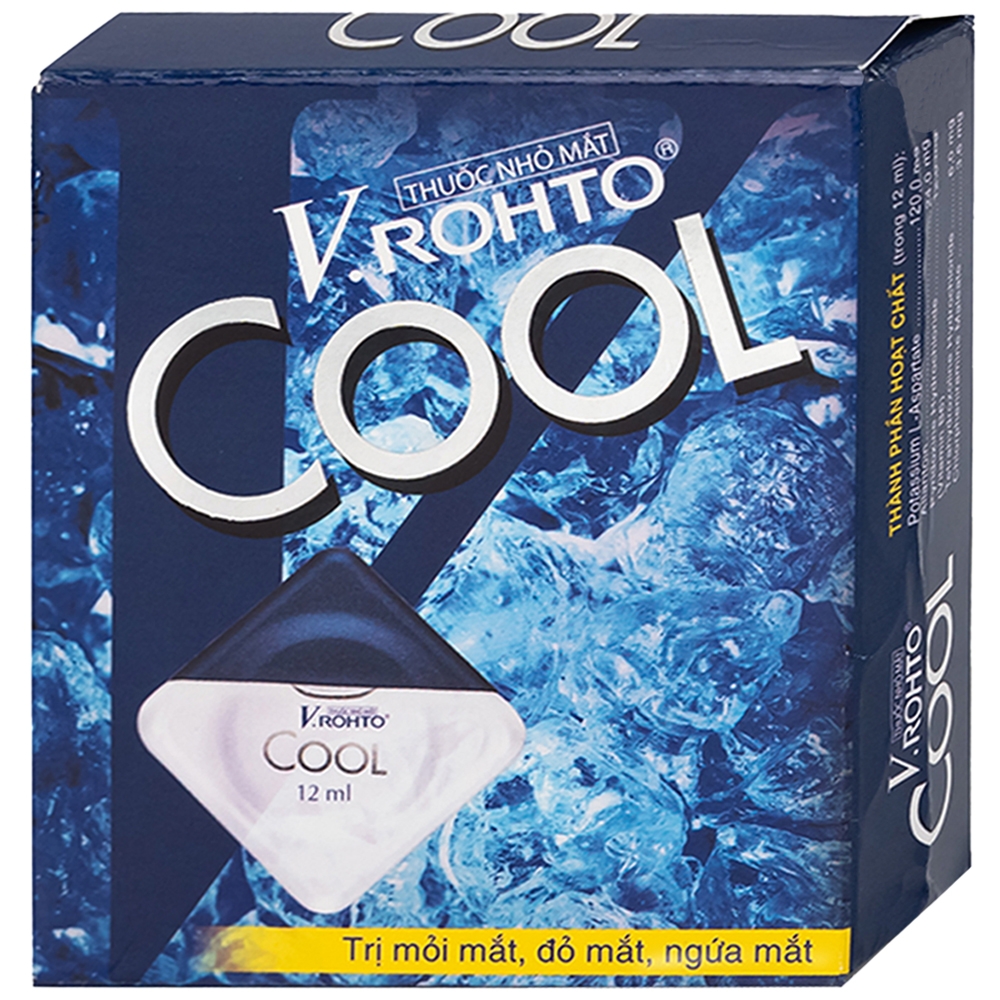 Hình ảnh Thuốc nhỏ mắt V.Rohto Cool (12ml) điều trị mỏi mắt, đỏ mắt, ngứa mắt