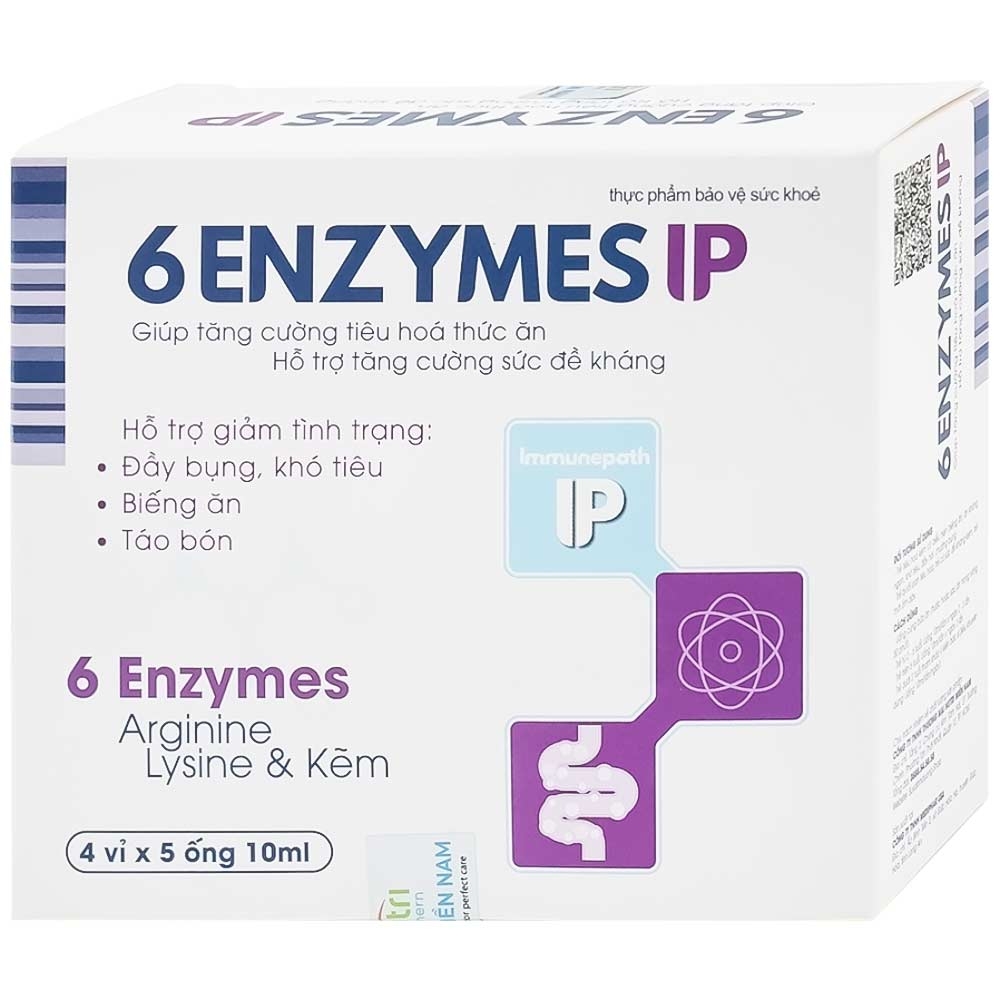 Hình ảnh Dung dịch 6Enzymes IP Mediphar USA giúp tăng cường tiêu hoá thức ăn (4 vỉ x 5 ống x 10ml)