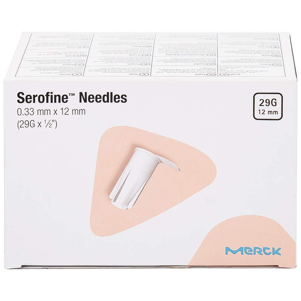 Hình ảnh Kim tiêm Serofine Needles 29g Merck dùng cùng bút tiêm tiểu đường trong điều trị tiểu đường (100 cái)