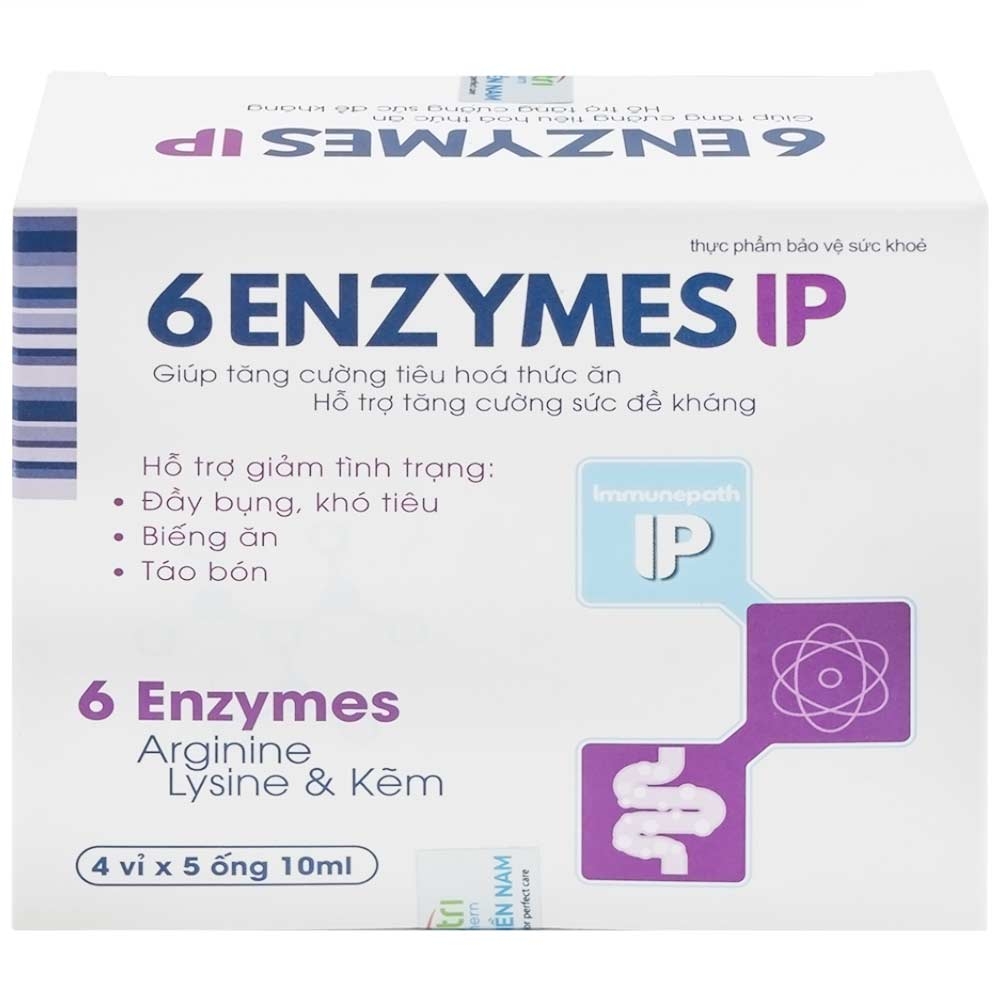 Hình ảnh Dung dịch 6Enzymes IP Mediphar USA giúp tăng cường tiêu hoá thức ăn (4 vỉ x 5 ống x 10ml)