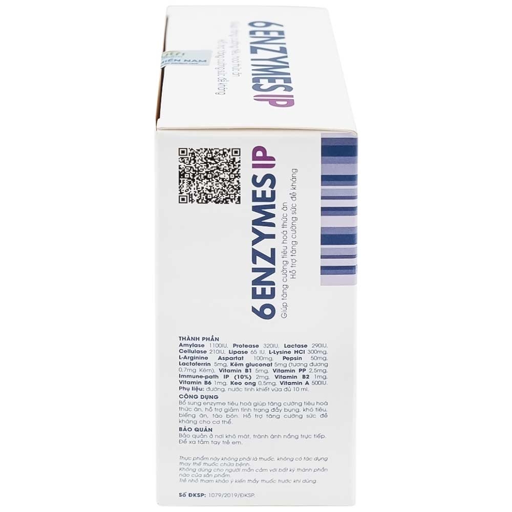 Hình ảnh Dung dịch 6Enzymes IP Mediphar USA giúp tăng cường tiêu hoá thức ăn (4 vỉ x 5 ống x 10ml)