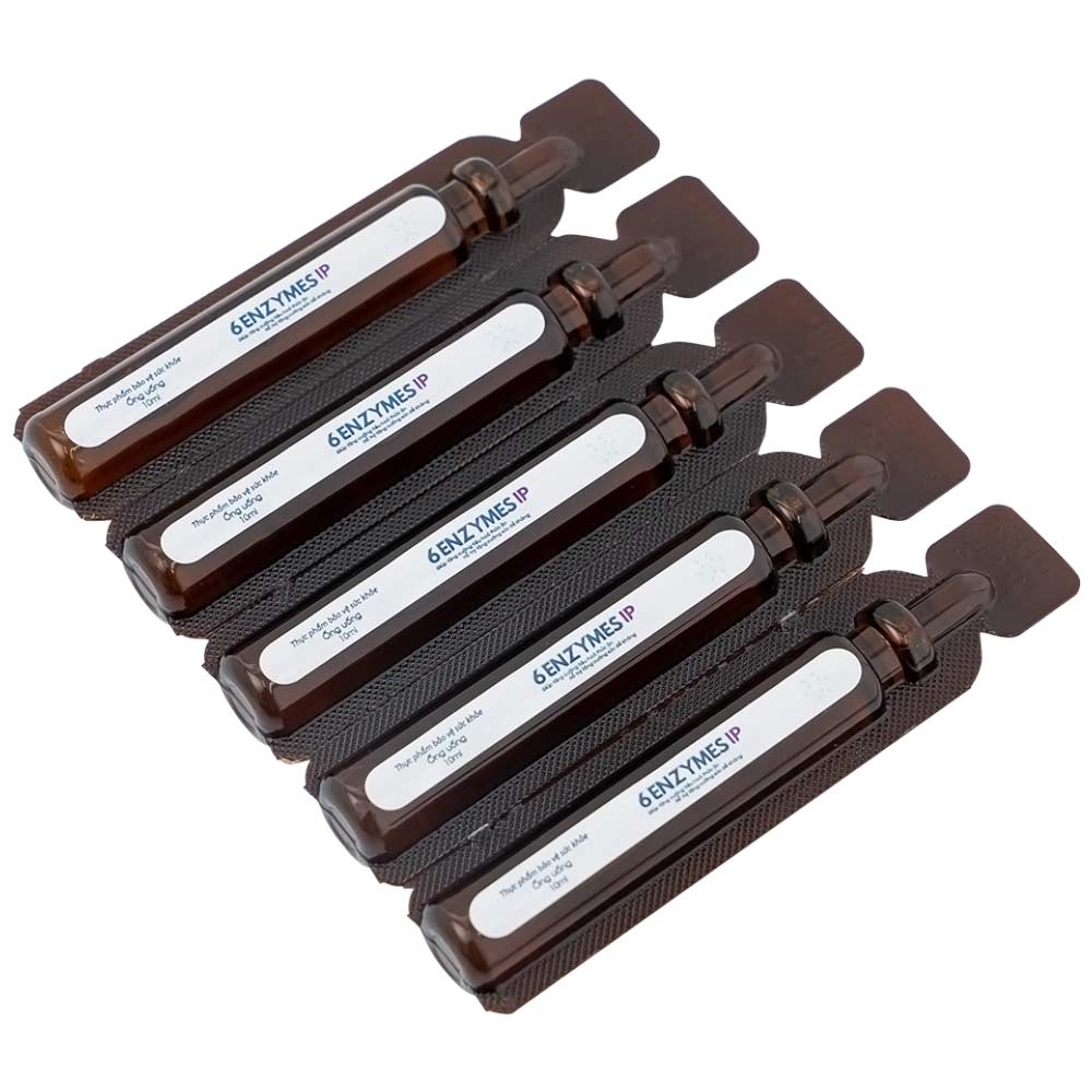 Hình ảnh Dung dịch 6Enzymes IP Mediphar USA giúp tăng cường tiêu hoá thức ăn (4 vỉ x 5 ống x 10ml)
