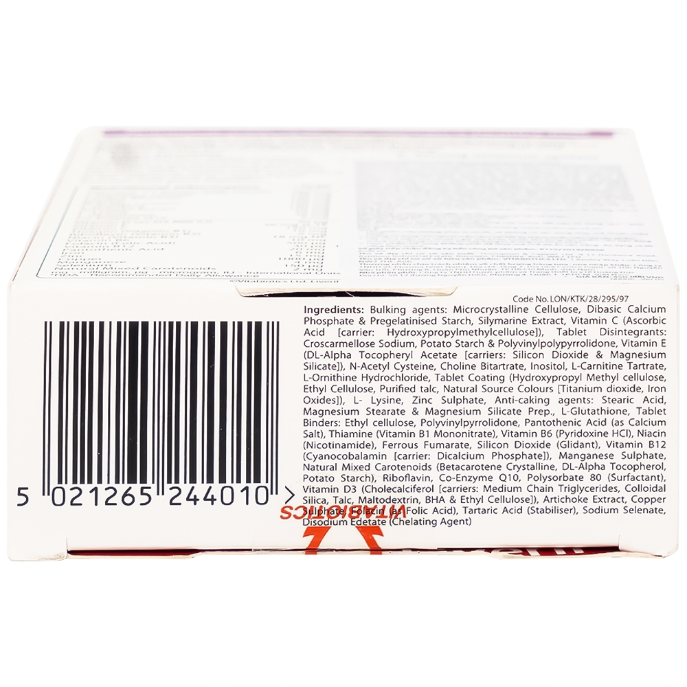 Hình ảnh Viên uống Liveril Vitabiotics hỗ trợ tăng cường chức năng gan, tăng cường đề kháng (5 vỉ x 6 viên)