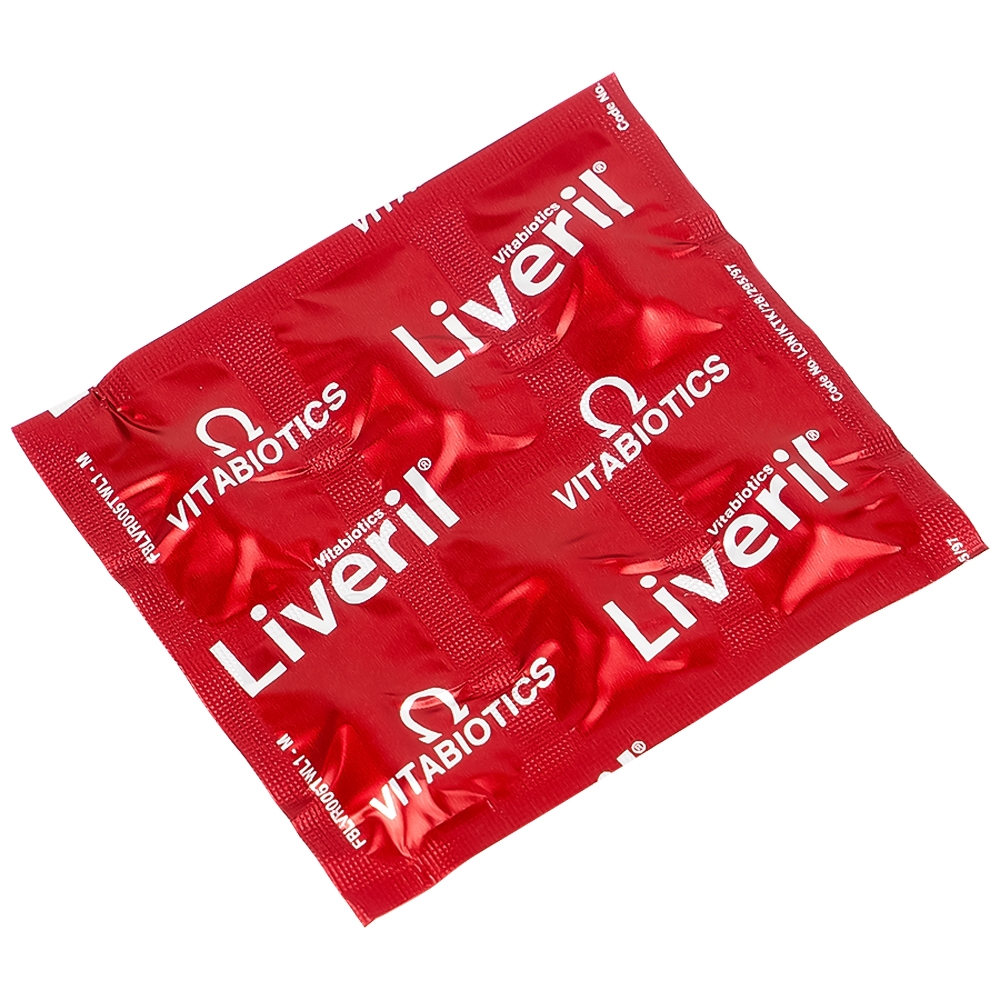 Hình ảnh Viên uống Liveril Vitabiotics hỗ trợ tăng cường chức năng gan, tăng cường đề kháng (5 vỉ x 6 viên)