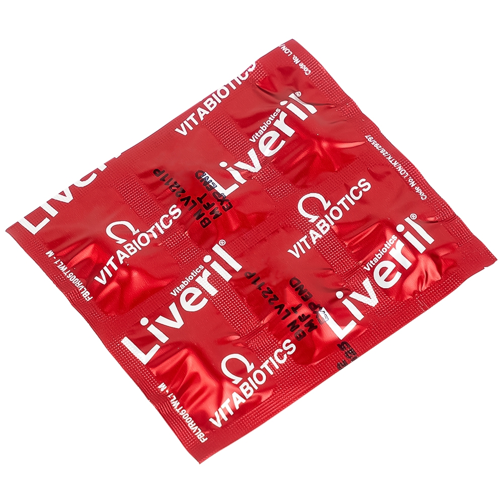 Hình ảnh Viên uống Liveril Vitabiotics hỗ trợ tăng cường chức năng gan, tăng cường đề kháng (5 vỉ x 6 viên)