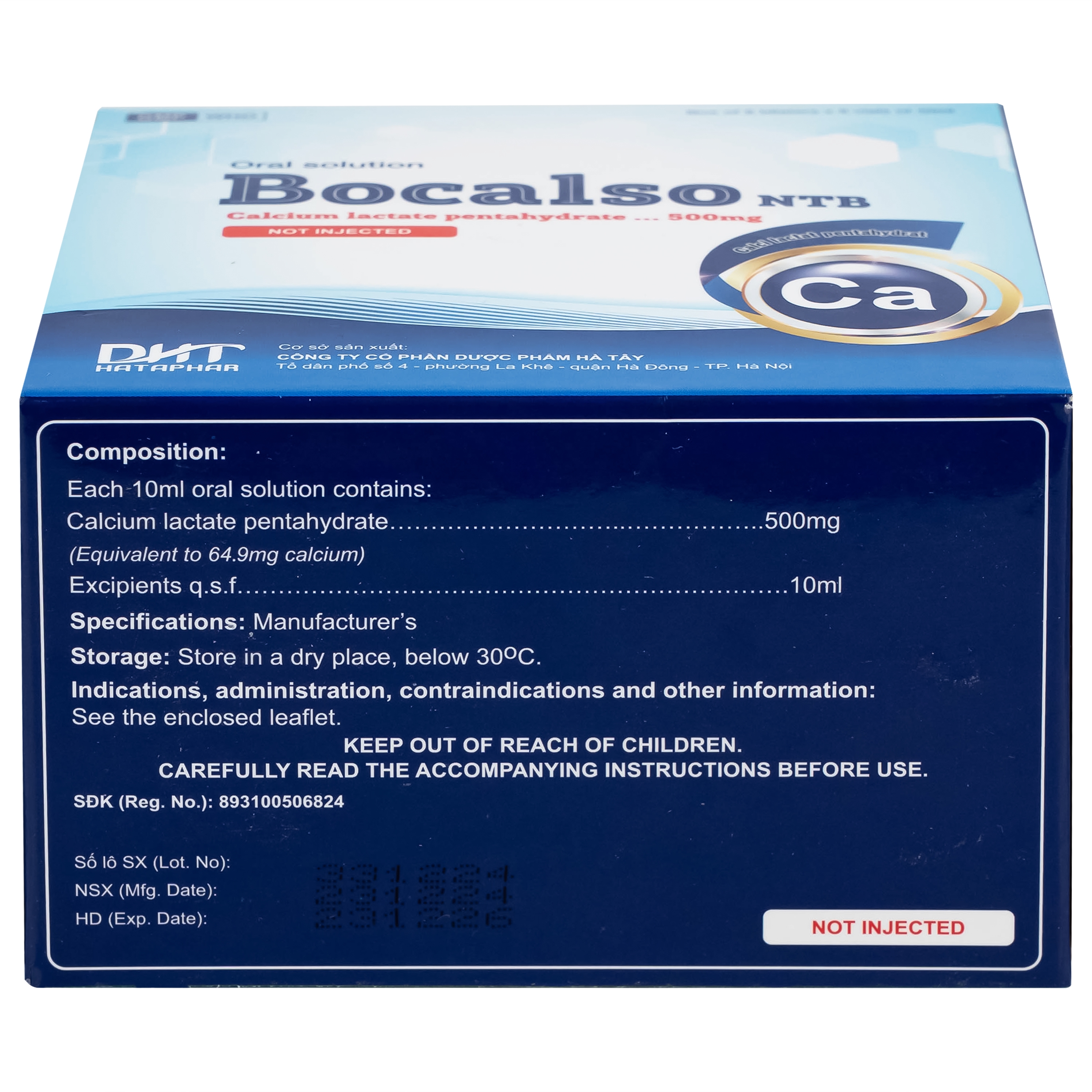 Hình ảnh Thuốc Bocalso NTB Pharma bổ sung canxi cho các trường hợp có nguy cơ thiếu canxi (6 vỉ x 5 ống)