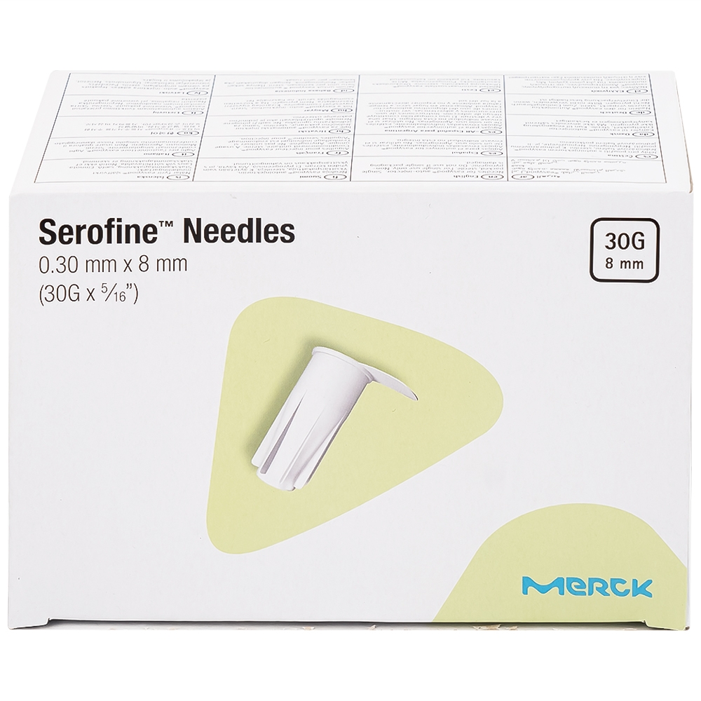 Hình ảnh Kim tiêm Serofine Needles 30g Merck điều trị bệnh tiểu đường bằng insulin (100 cái)