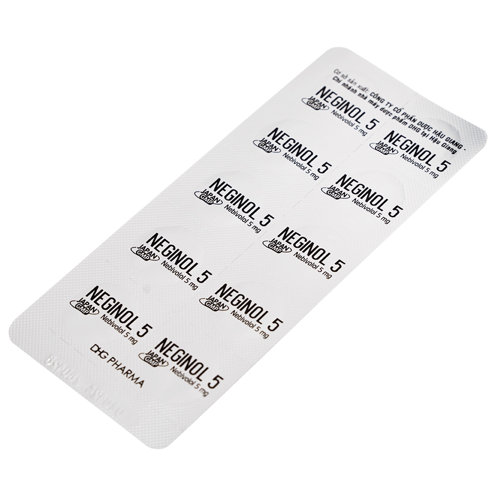 Hình ảnh Thuốc Neginol 5 DHG điều trị tăng huyết áp vô căn (3 vỉ x 10 viên)