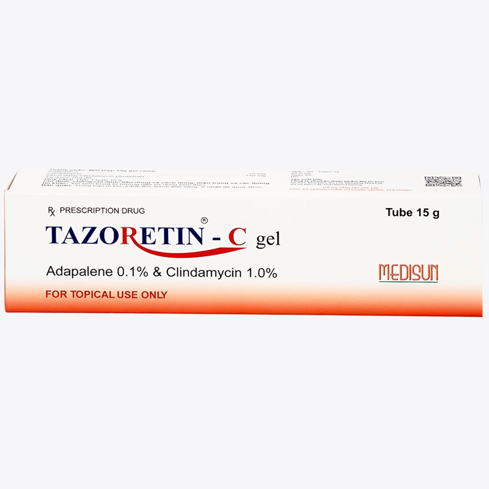 Hình ảnh Thuốc bôi ngoài da Tazoretin - C Gel 15g Medisun điều trị tại chỗ mụn trứng cá