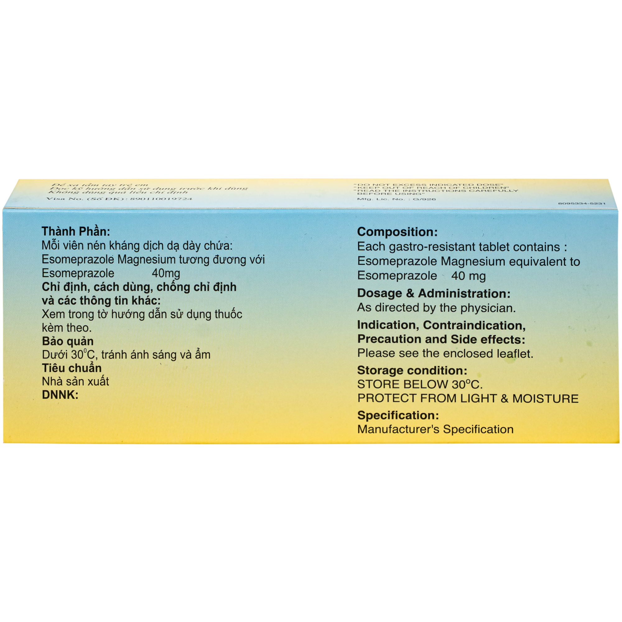 Hình ảnh Thuốc Nexzac-40 Torrent điều trị trào ngược dạ dày - thực quản, viêm loét dạ dày - tá tràng (3 vỉ x 10 viên)