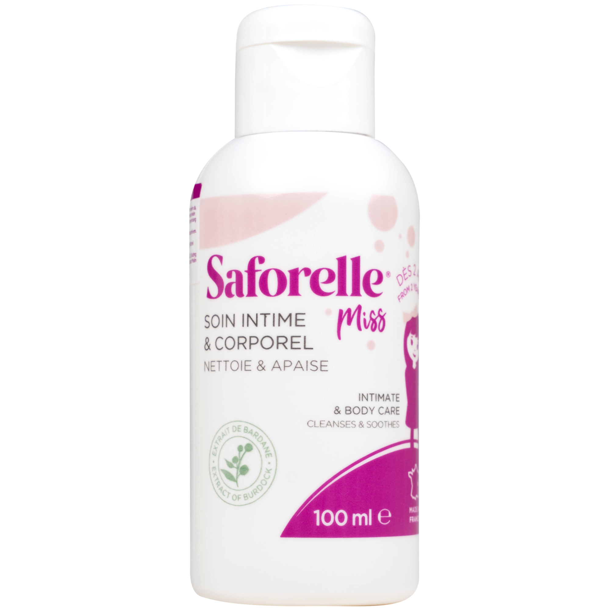 Hình ảnh Dung dịch vệ sinh cho bé Saforelle Miss dịu nhẹ, bảo vệ vùng kín (100ml)