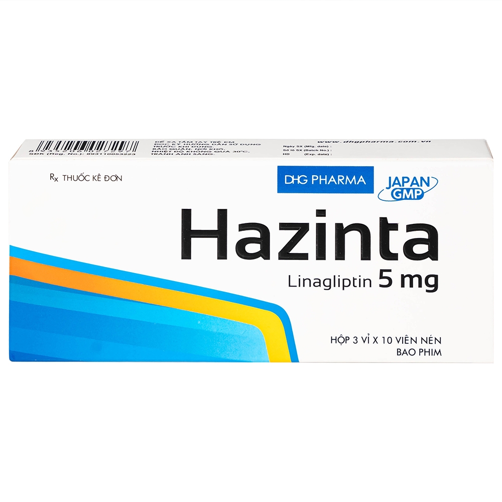 Hình ảnh Thuốc Hazinta 5 DHG điều trị đái tháo đường típ 2 (3 vỉ x 10 viên)