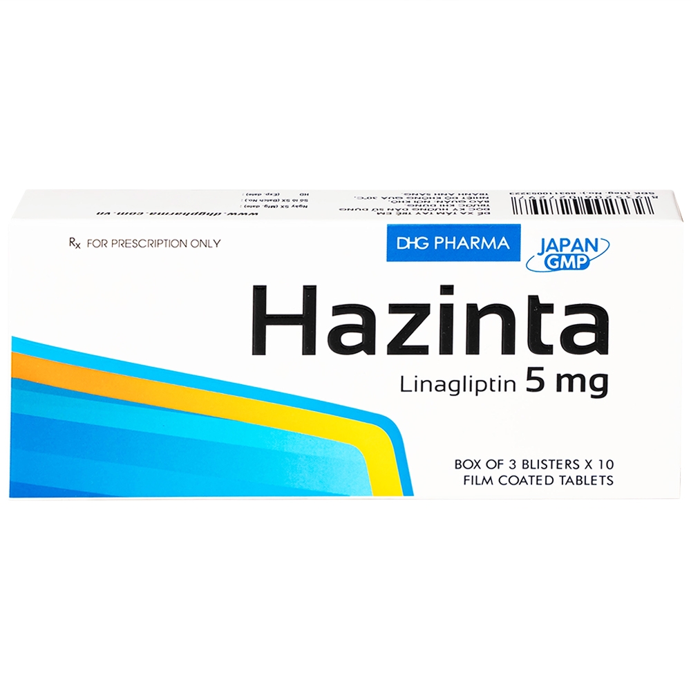 Hình ảnh Thuốc Hazinta 5 DHG điều trị đái tháo đường típ 2 (3 vỉ x 10 viên)