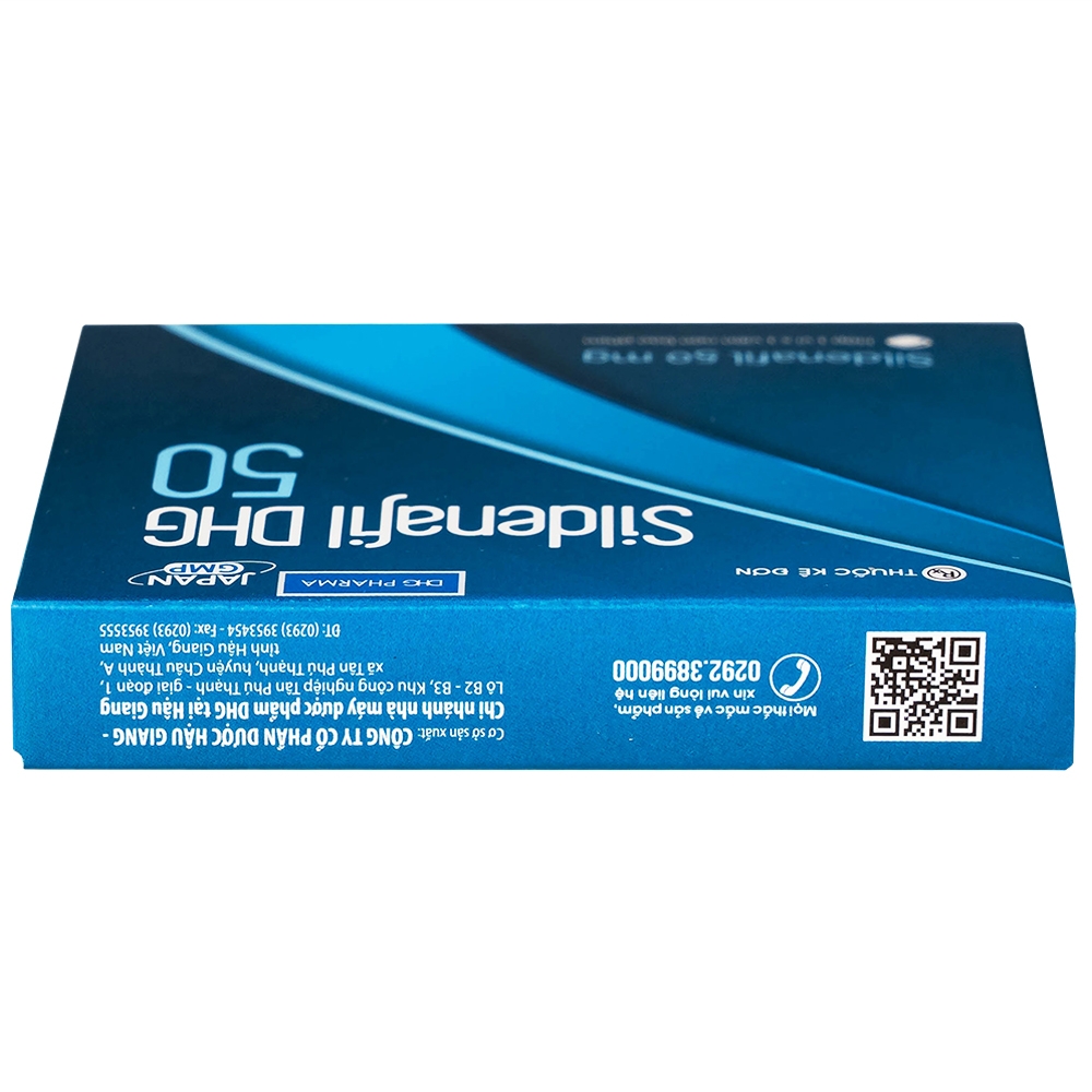 Hình ảnh Thuốc Sildenafil 50 DHG điều trị các tình trạng rối loạn cương dương (1 vỉ x 1 viên)