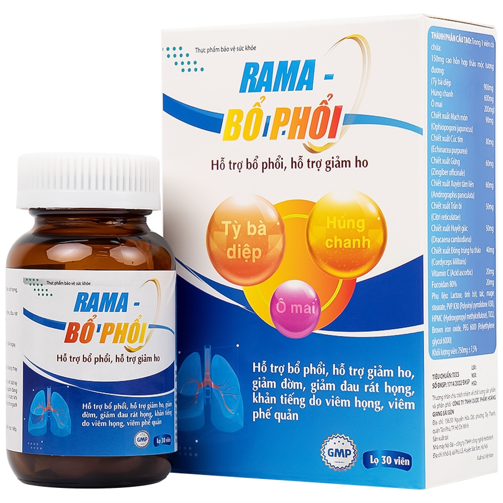 Hình ảnh Viên uống Rama Bổ Phổi hỗ trợ bổ phổi, giảm ho (30 viên)