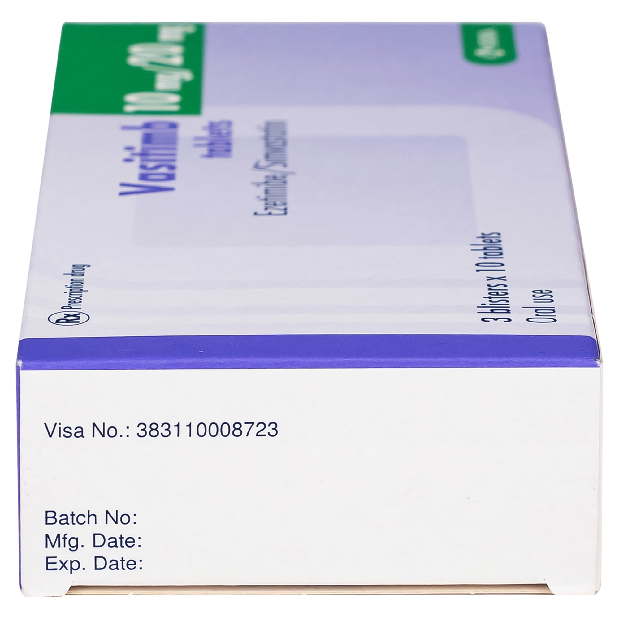 Hình ảnh Thuốc Vasitimb 10mg/20mg tablets Krka giúp phòng bệnh tim, điều trị tăng cholesterol máu, máu đồng hợp tử gia đình (3 vỉ x 10 viên)