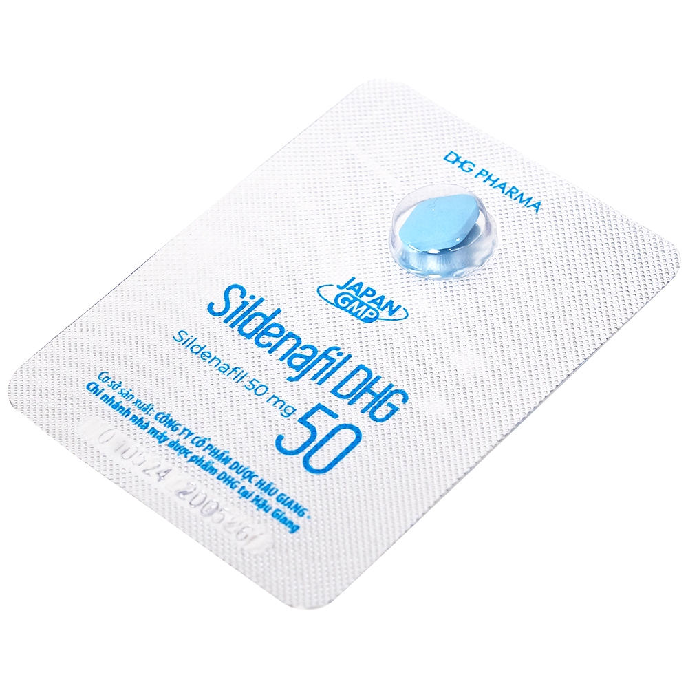 Hình ảnh Thuốc Sildenafil 50 DHG điều trị các tình trạng rối loạn cương dương (1 vỉ x 1 viên)